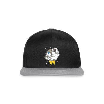 Astronaute, espace, espace, lecture, livre - Casquette snapback - noir/gris - Devant