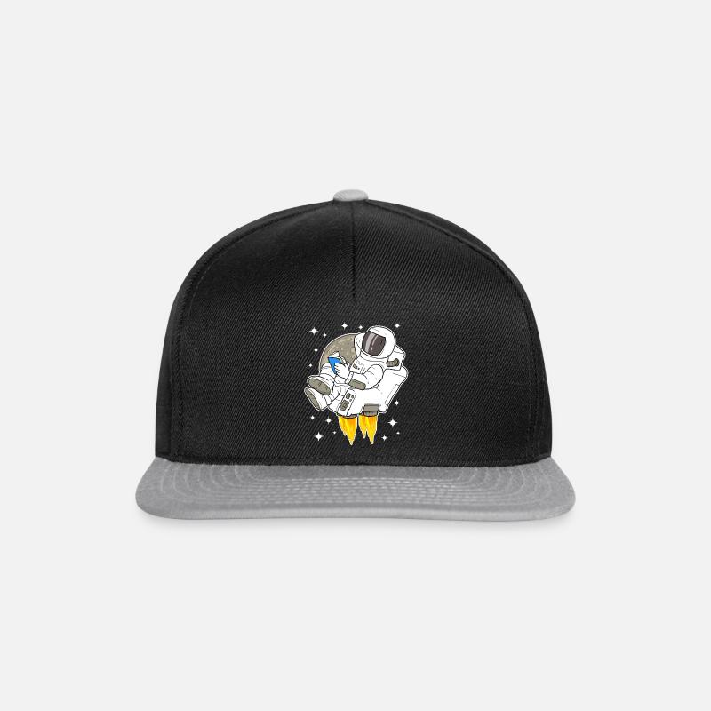 Astronaute, espace, espace, lecture, livre - Casquette snapback - noir/gris