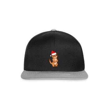 Suricate avec Bonnet de Noel / Bonnet de Noel - Casquette snapback - noir/gris - Devant