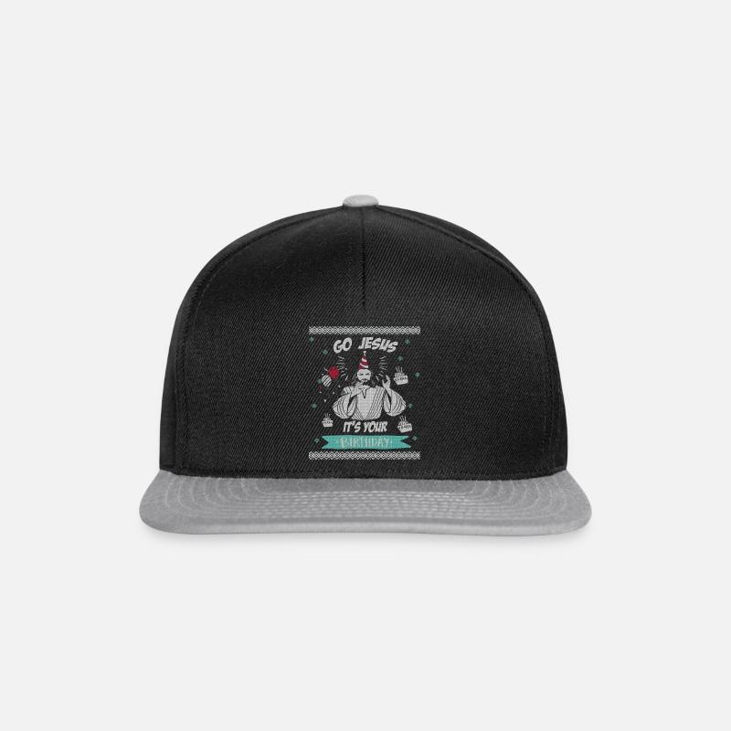 Go Jesus it's your Birthday Geburtstag Geschenk - Snapback Cap - Schwarz/Grau