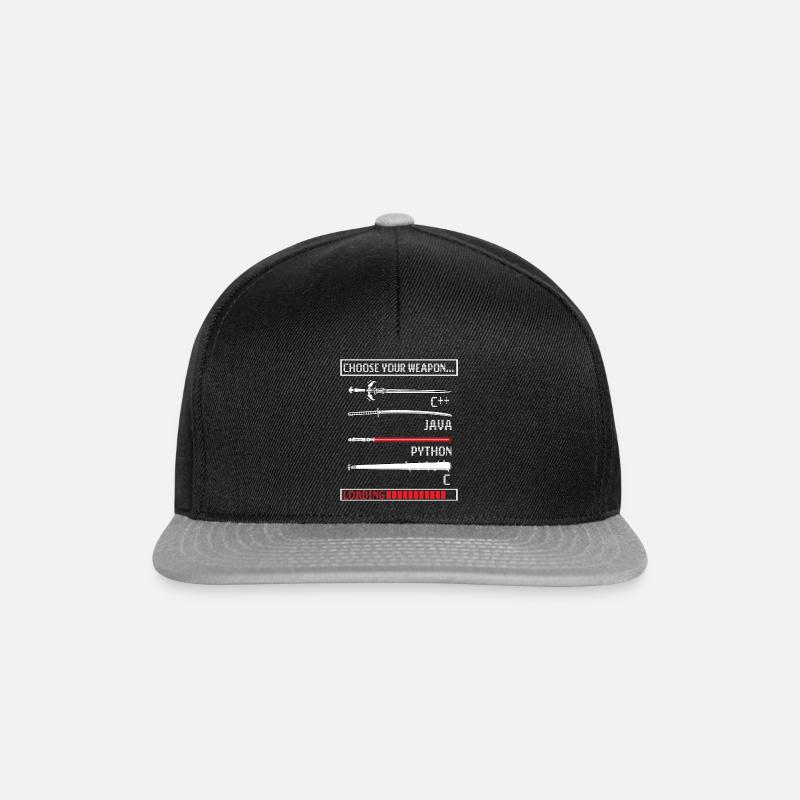 Programmører Gave Java C Programmering - Snapback Cap - sort/grå