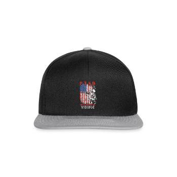 Military veteran PTSD post traumatic gift - Snapback Cap - black/grey - Front