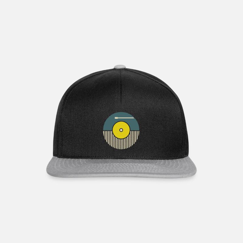 Schallplatte Geschenk kult hifi retro - Snapback Cap - Schwarz/Grau