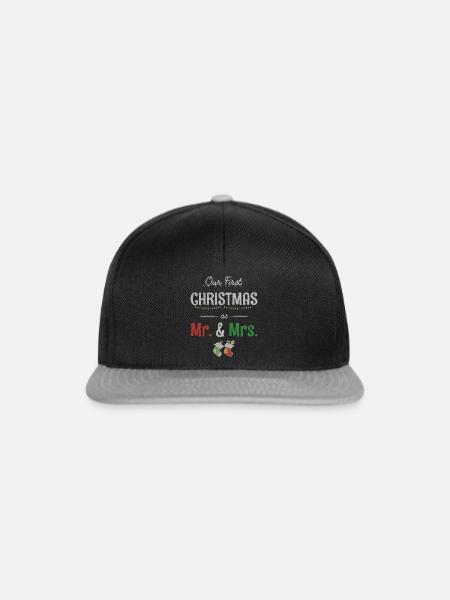 Unser erstes Weihnachtsfest als Mr. und Mrs. Ugly Sweater - Snapback Cap - Schwarz/Grau