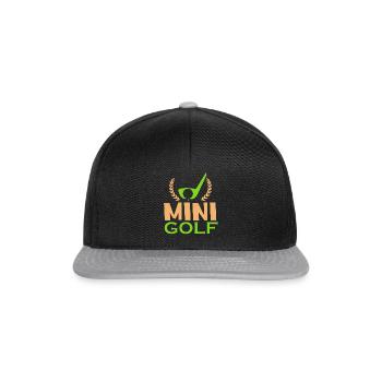 minigolf - Snapback Cap - Schwarz/Grau - Vorne