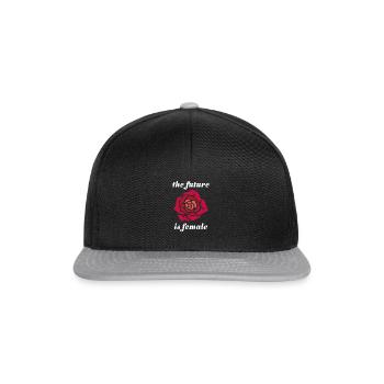 the future is female - Snapback Cap - black/grey - Front