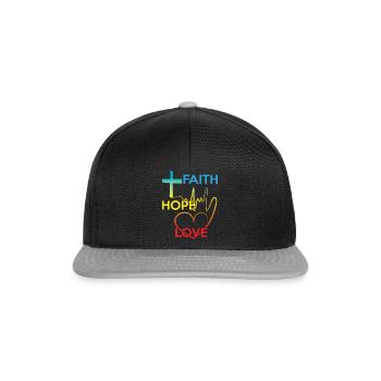 Croire l’espérance amour cadeau Eglise - Casquette snapback - noir/gris - Devant