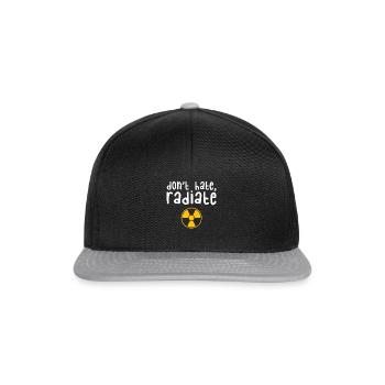 Don't Hate Radiate - Radiology Tech Gift - Snapback Cap - black/grey - Front