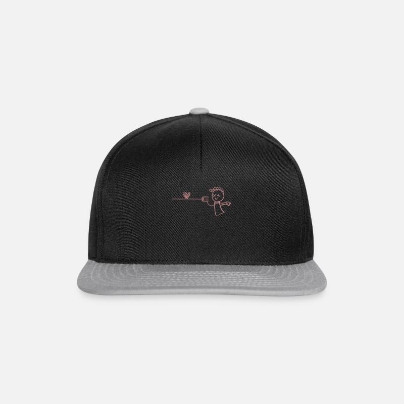 Tin Can Telephone Love Partner Look Gift - Snapback Cap - black/grey