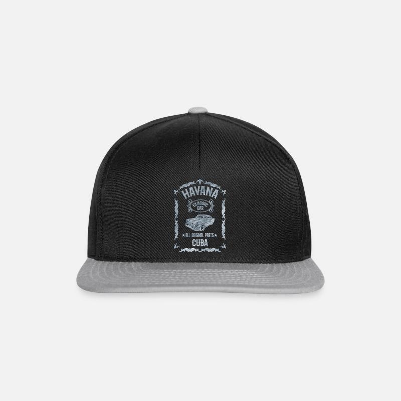 Classic Car Cuba Havana Oldtimer - Snapback Cap - Schwarz/Grau