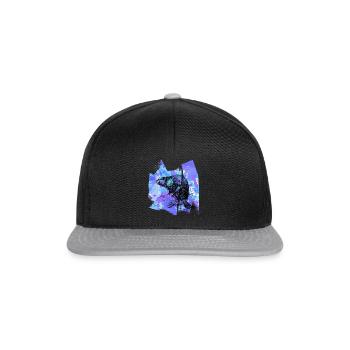 Biber Wiesel Otter Nager T Shirt Geschenk - Snapback Cap - Schwarz/Grau - Vorne