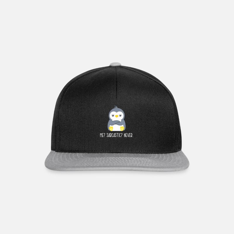 Penguin - Penguins - Penguin fan - Sarcasm - Snapback Cap - black/grey