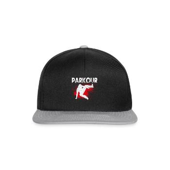 parkour - Snapback Cap - black/grey - Front