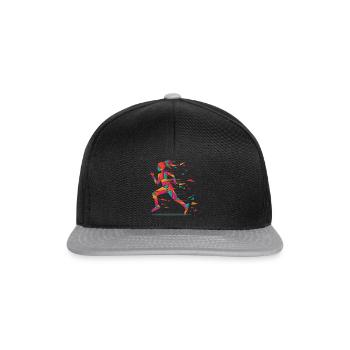 Coureur, jogging, femme - Casquette snapback - noir/gris - Devant