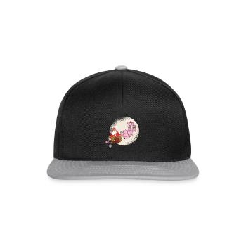 Santa and Pigs - Santa Claus with pigs - Snapback Cap - black/grey - Front