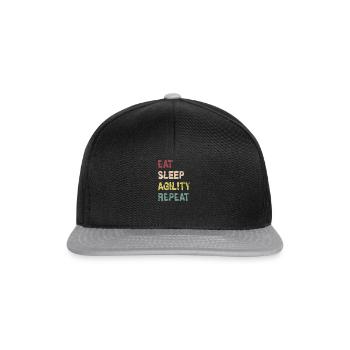 Eat Sleep Agility Repeat Design Gift Idea - Snapback Cap - black/grey - Front