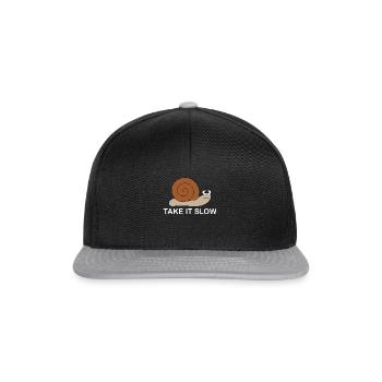 Escargot lent - Casquette snapback - noir/gris - Devant