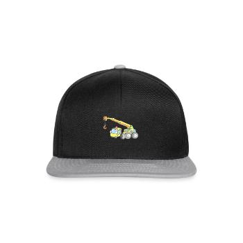 Grue camion camion-grue - Casquette snapback - noir/gris - Devant