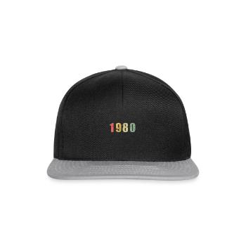 1980 - Snapback Cap - black/grey - Front