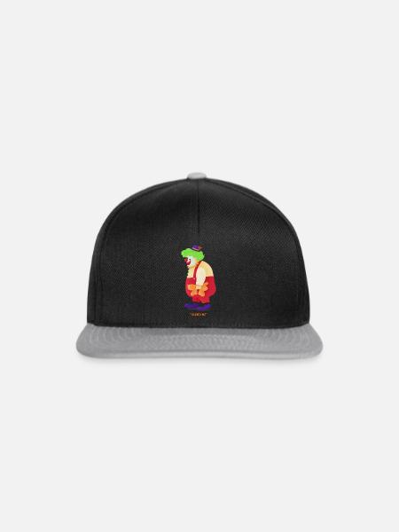 Karneval Fasching Clown Helau Alaaf Geschenk - Snapback Cap - Schwarz/Grau
