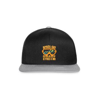 Après-ski - Casquette snapback - noir/gris - Devant