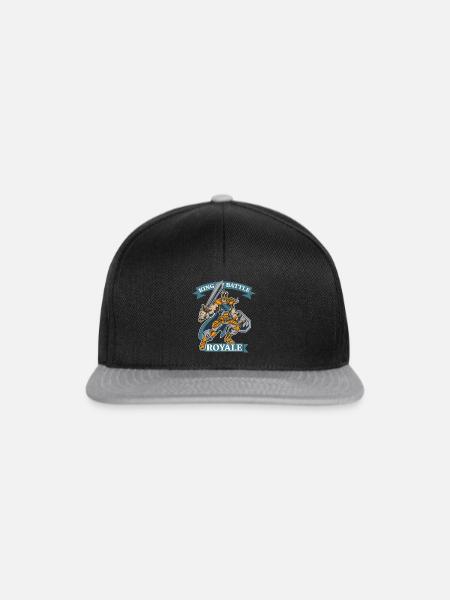 King of Battle Geschenkidee - Snapback Cap - Schwarz/Grau