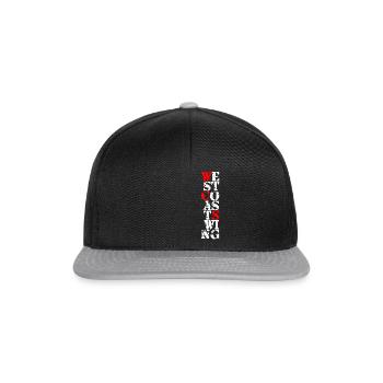 West Coast Swing Dance T-Shirt Geschenk - Snapback Cap - Schwarz/Grau - Vorne