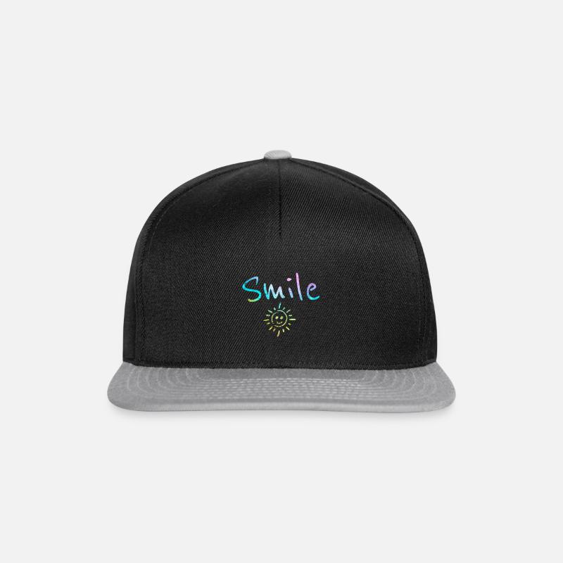 Festival Sonne Lachen Spaß Sommer tanzen Geschenk - Snapback Cap - Schwarz/Grau