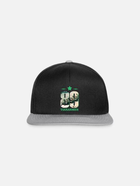 89 Tiananmen Square - Snapback Cap - Schwarz/Grau