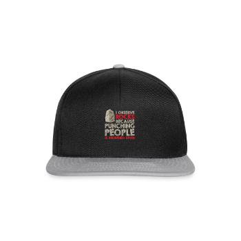 Geology Minereal Collector Funny Gift - Snapback Cap - Schwarz/Grau - Vorne