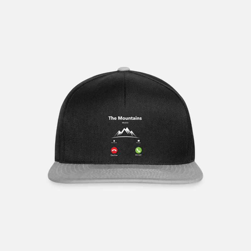 Go To The Mountains Are Calling - Snapback Cap - Schwarz/Grau