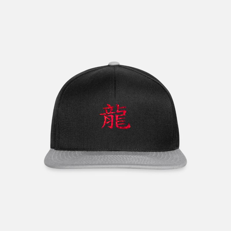 Dragon chinois - Casquette snapback - noir/gris