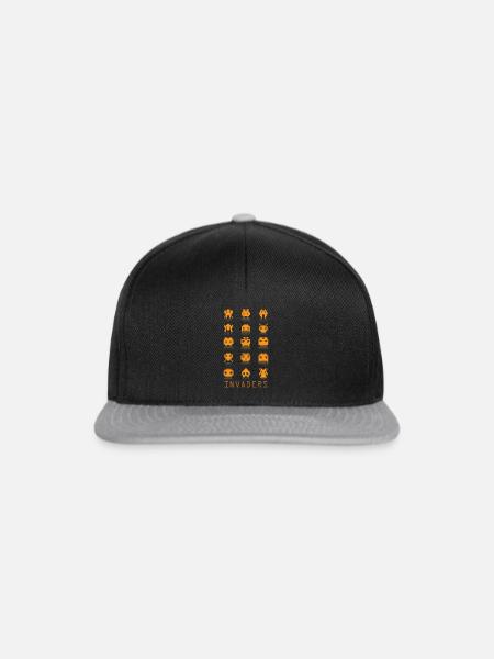 Alien Eindringlinge Emoji Ufo - Snapback Cap - Schwarz/Grau