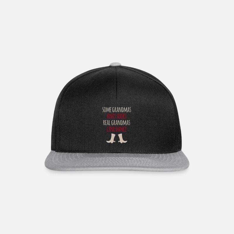 Linedance Line Dance Oma Paartanz Westerntanz - Snapback Cap - Schwarz/Grau