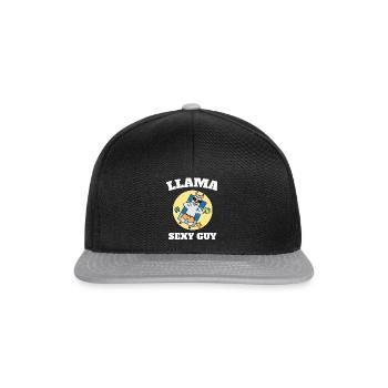 Llama Spiritual Man | Cute and Funny Llama Gift, - Snapback Cap - black/grey - Front