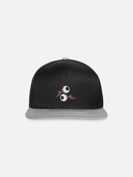 Creepy Eyes Anatomy Horror Halloween - Snapback Cap - Schwarz/Grau