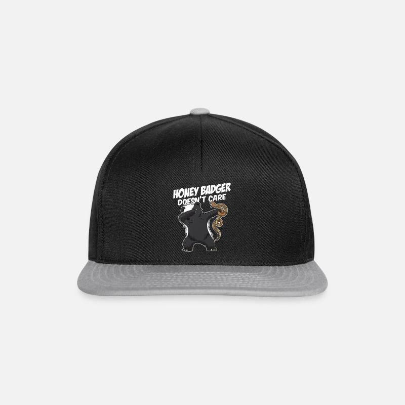 Honigdachs interessiert nicht - Snapback Cap - Schwarz/Grau