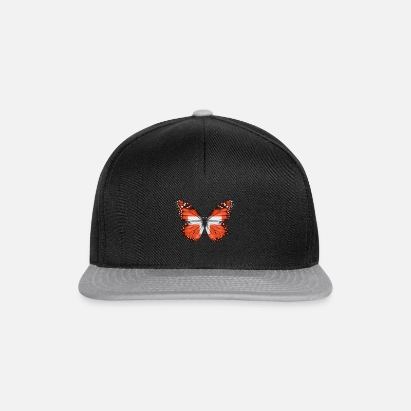 Papillon Drapeau De La Suisse - Casquette snapback - noir/gris