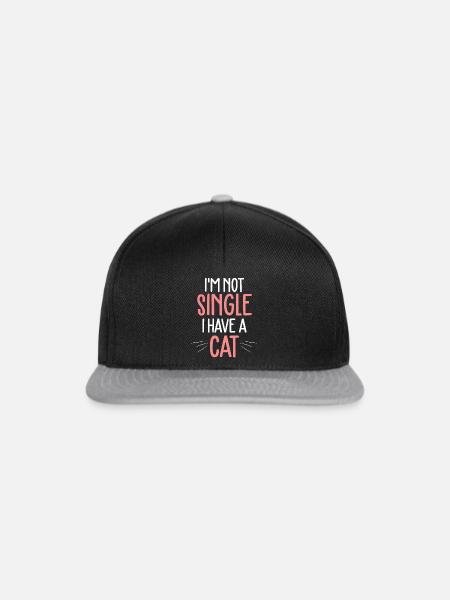 Single Katze Katzendame - Snapback Cap - Schwarz/Grau