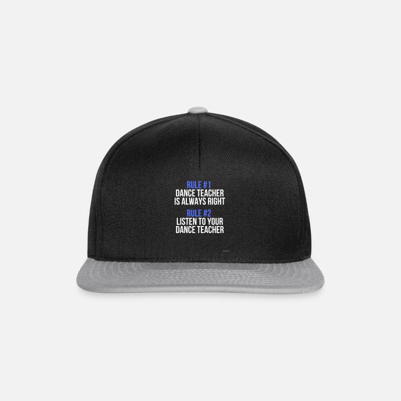 Tanzlehrer Regeln - Snapback Cap - Schwarz/Grau