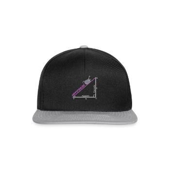 Idée de conception de cadeau de plaisanterie drôle de nerd Hippotenuse - Casquette snapback - noir/gris - Devant
