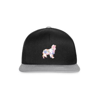 Cavalier King Spaniel Chien drôle - Casquette snapback - noir/gris - Devant