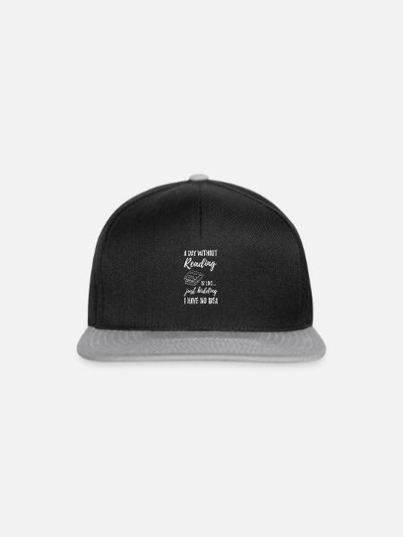 Book lover Design for a Book Quote - Snapback Cap - black/grey