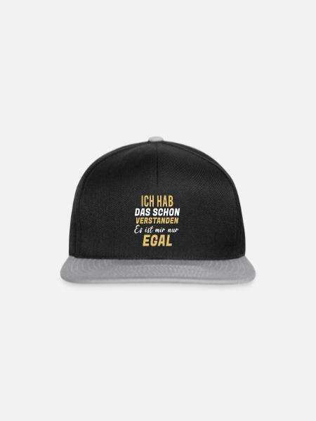Lustige Sprüche - Snapback Cap - Schwarz/Grau