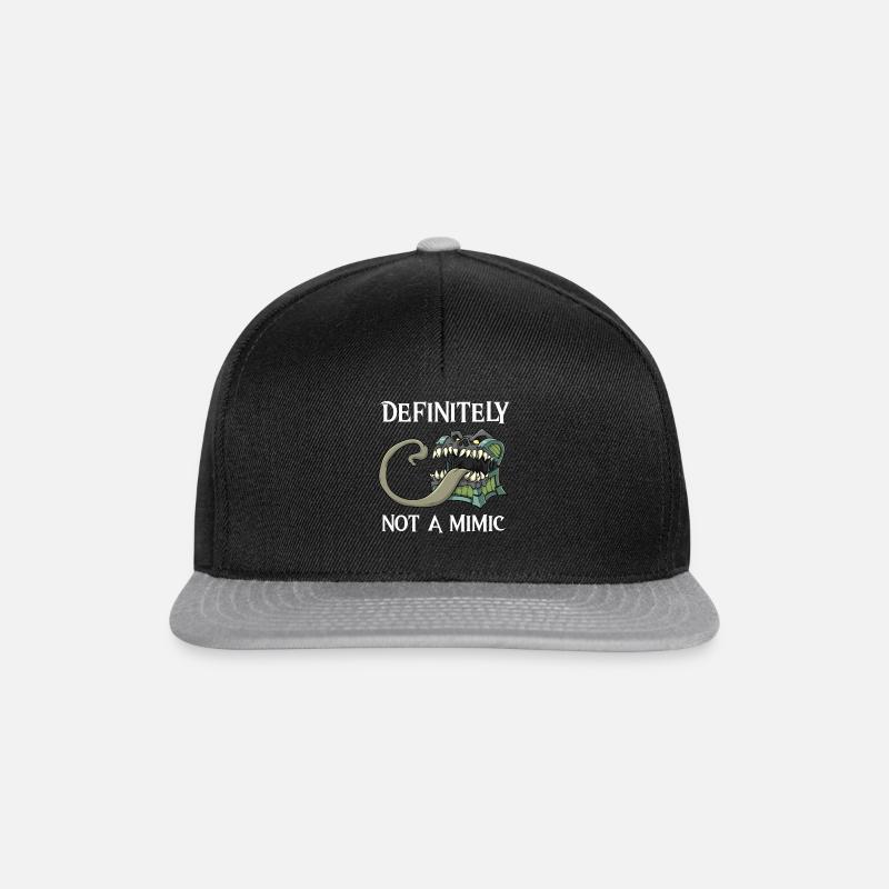 Definitely Not A Mimic RPG Roleplaying Fantasy - Snapback Cap - Schwarz/Grau
