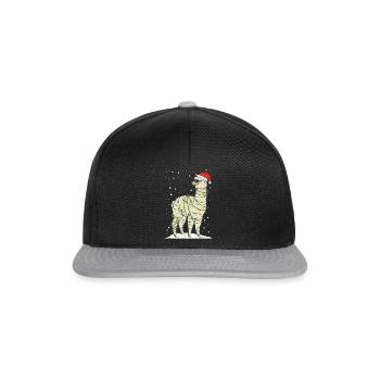 Lama alpaga de Noël - Casquette snapback - noir/gris - Devant