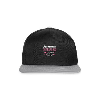 30th wedding anniversary - Snapback Cap - black/grey - Front