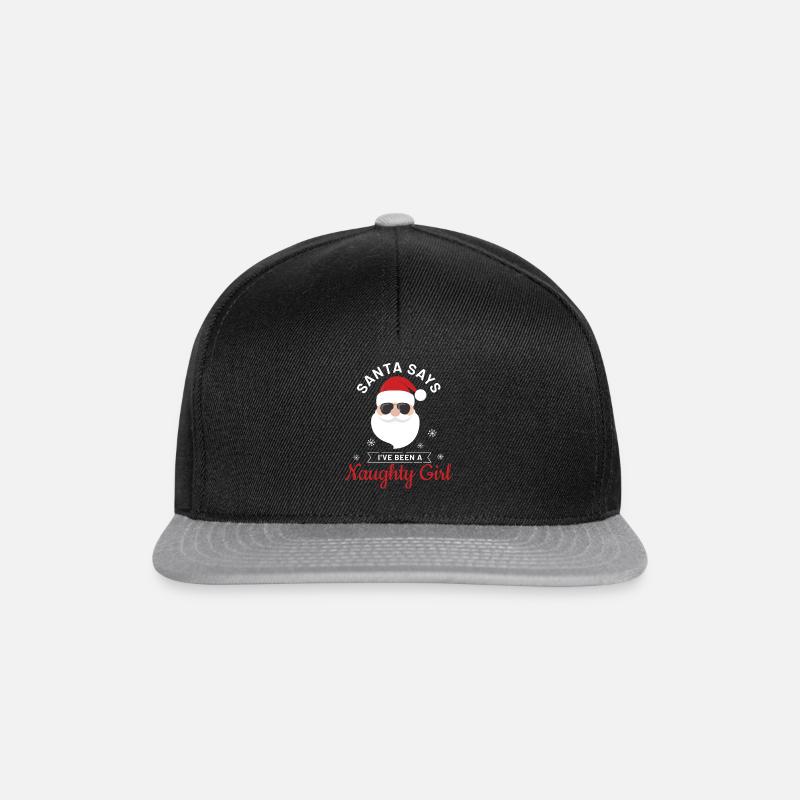Sankt sagt, dass ich ein freches Mädchen gewesen bin - Snapback Cap - Schwarz/Grau