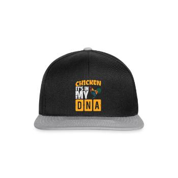 Poulets Dans mon ADN ! Idée cadeau, cadeau - Casquette snapback - noir/gris - Devant
