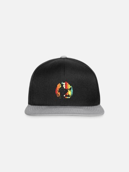 Indien - Snapback Cap - Schwarz/Grau